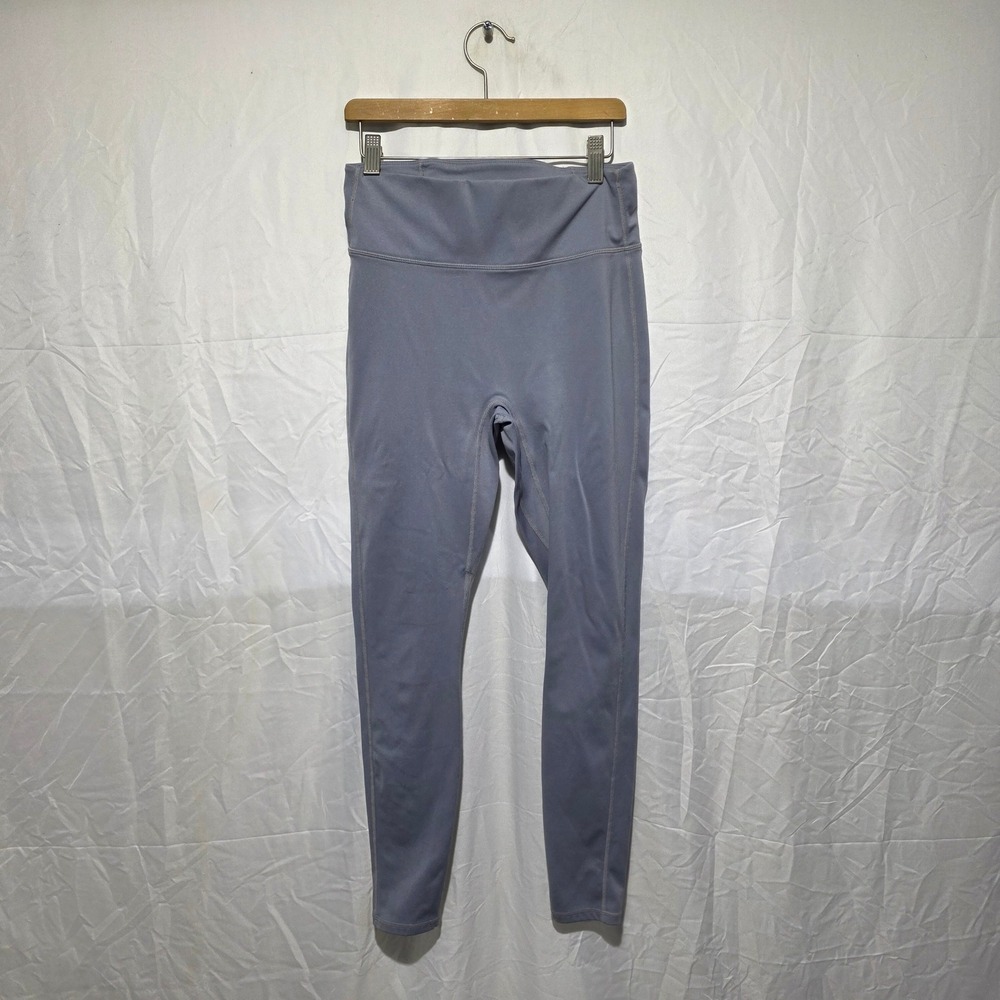 Fabletics Motion365 High Waisted Leggings Blue Grey Mesh Back Detail Size Medium